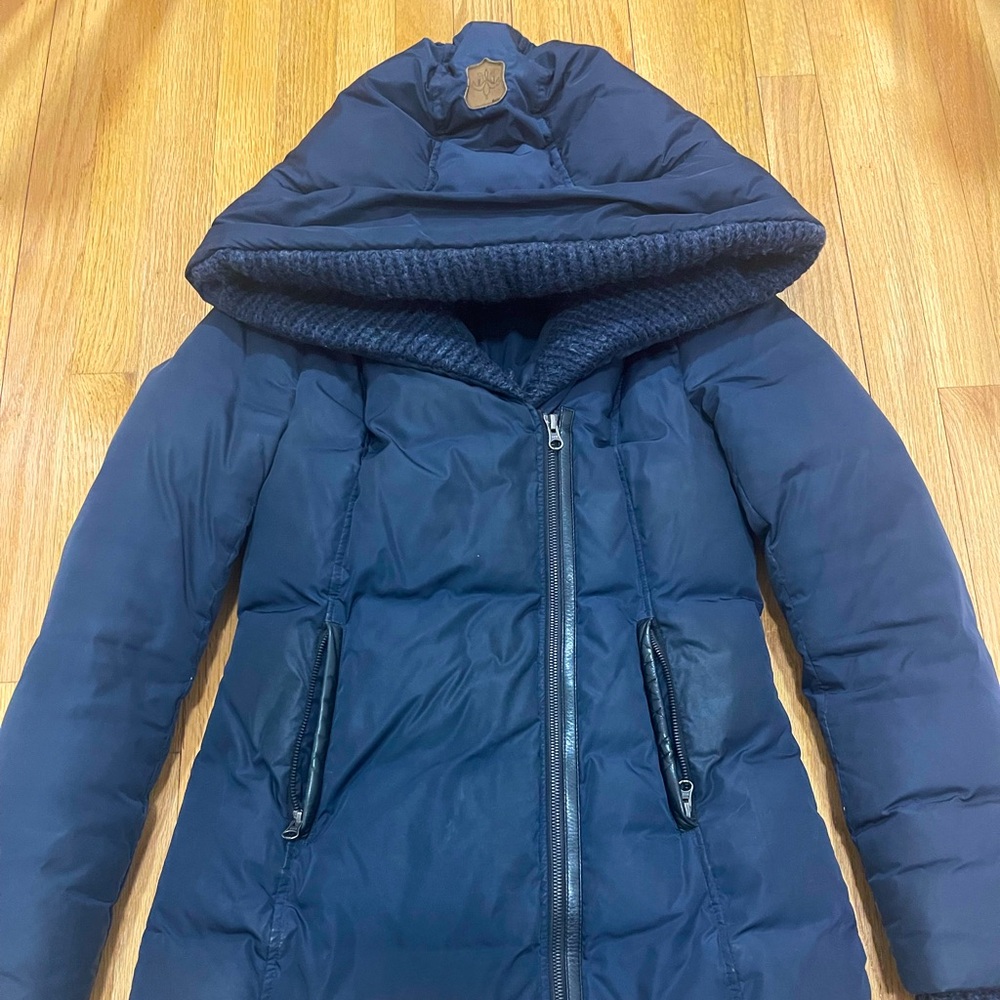Mackage Troya Lavish Down Coat in navy Blue
